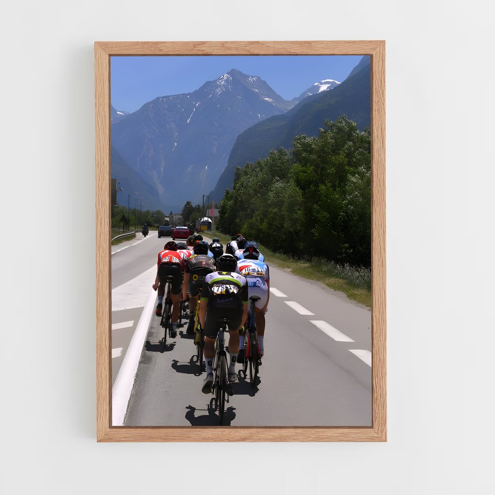 Poster L'Ascension des Cyclistes – affiche Cyclisme (vue 4)